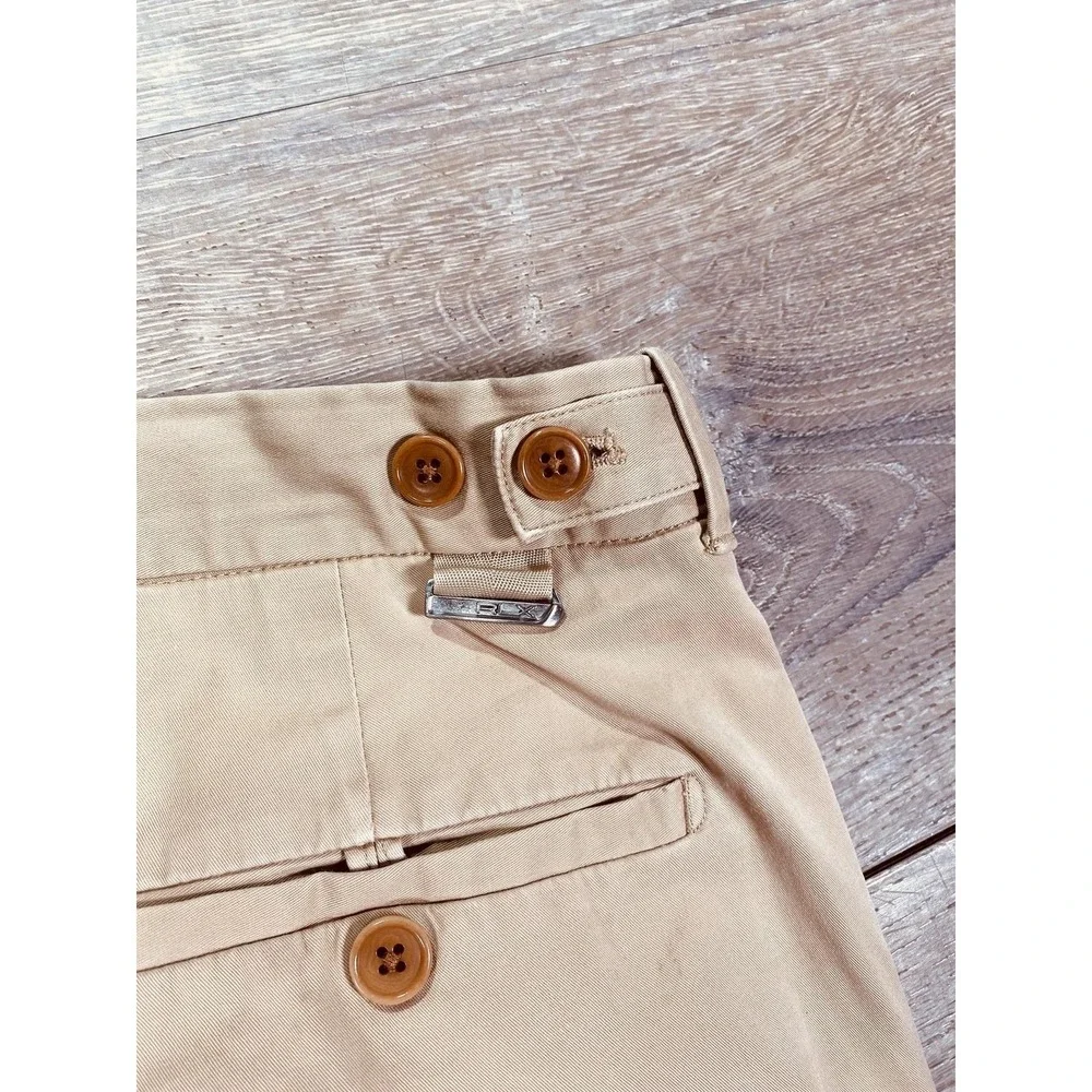 RLX Ralph Lauren Shorts‎ Mens 32 Khaki Performance Golf Stretch Chino Flat Front
